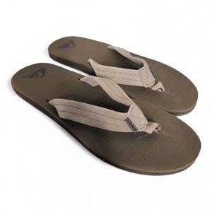 Quiksilver Men's Brown Flip-Flops‎ Sandals Size 14 - Like New